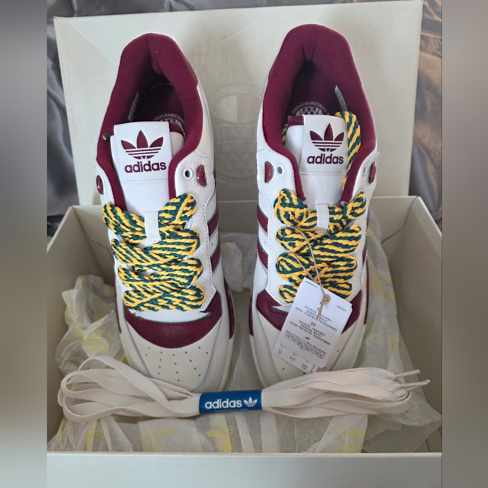 Adidas Trae Young X Rivalry Low Maroon White Sz 13 Shoes Sneakers